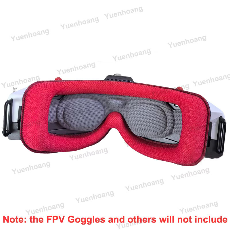 HDZero FPV Goggle 2 Vergrößertes Weiches Gesichtspolster in Rot, Hautfreundliche Schwamm-Augenmaske zur Lichtblockierung und Staubdichte Schutzabdeckung - Bild 2