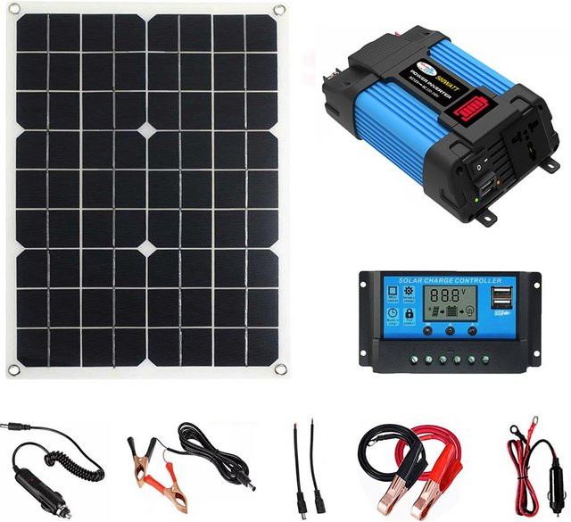 Aimo Modifizierter Sinus-Wechselrichter DC 12 V auf AC 220 V Auto-Ladekonverter 500W Grau - Bild 1
