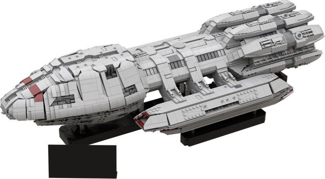 Gobricks Battlestar Pegasus MOC-217809 Bauset im UCS-Maßstab, graues Weltraum-Schiff aus Kunststoff-Bausteinen für DIY-Montage - Bild 1