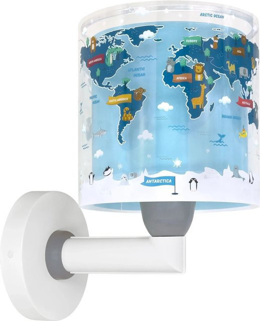 Dalber Wandleuchte Kids World Weltkarte für das Kinderzimmer in Blau und Multicolour - Bild 1