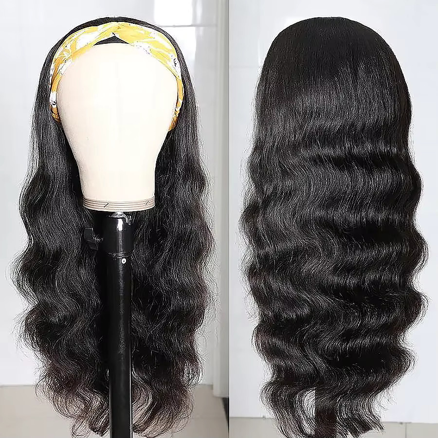 GZX Body Wave Haarband-Perücke aus Echthaar, Damen - Bild 5