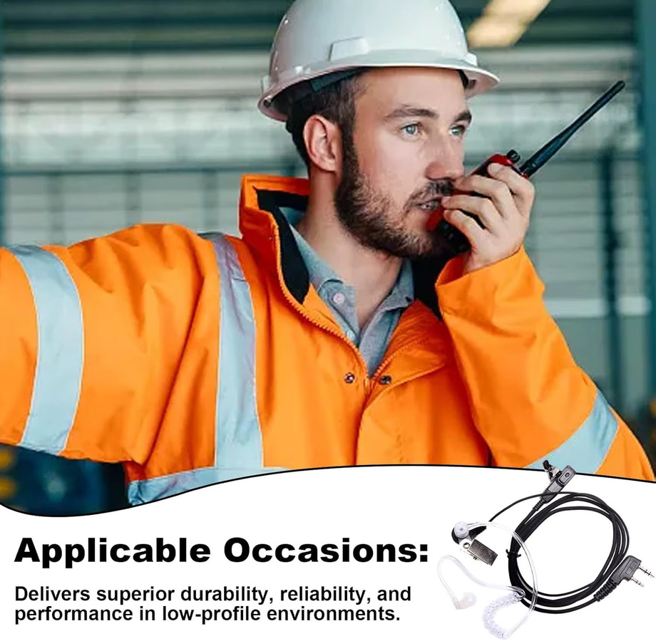 GOT-TOG Walkie-Talkie-Headset mit Mikrofon und Akustikröhre in Schwarz - Bild 3