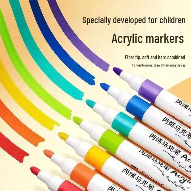 the BAY Acrylmarker-Set mit 80 Farben und weicher Spitze, Aquarellstifte in Blau und Multicolour für Kinder - Bild 1