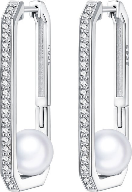 CYCUFF Creolen, 925 Silber, Perle, Damen - Bild 1