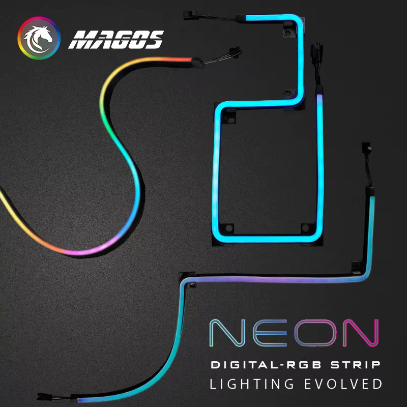 Phanteks Neon Flex RGB LED-Lichtleiste für PC-Gehäuse, Multicolour, 5V 3Pin, AURA SYNC kompatibel - Bild 3