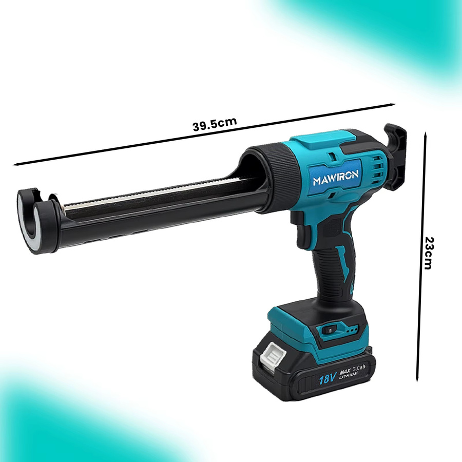 MAWIRON 18V Akku-Kartuschenpistole Set mit 2 Stück 3,0Ah Akkus, 6-stufig einstellbare elektrische Klebepistole mit automatischer Druckentlastung für Klebstoffe und Dichtstoffe - Bild 3