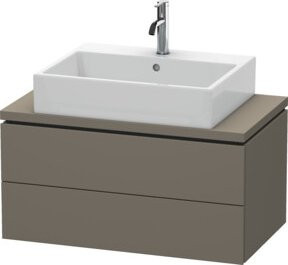 Duravit Waschtischunterschrank Compact L-Cube in Grau Matt mit 2 Schubladen, B/T: 82 x 47,7 cm - Bild 1
