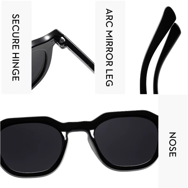 Samjune Sonnenbrille, Vollrand, Kunststoff, Schwarz, Unisex - Bild 4