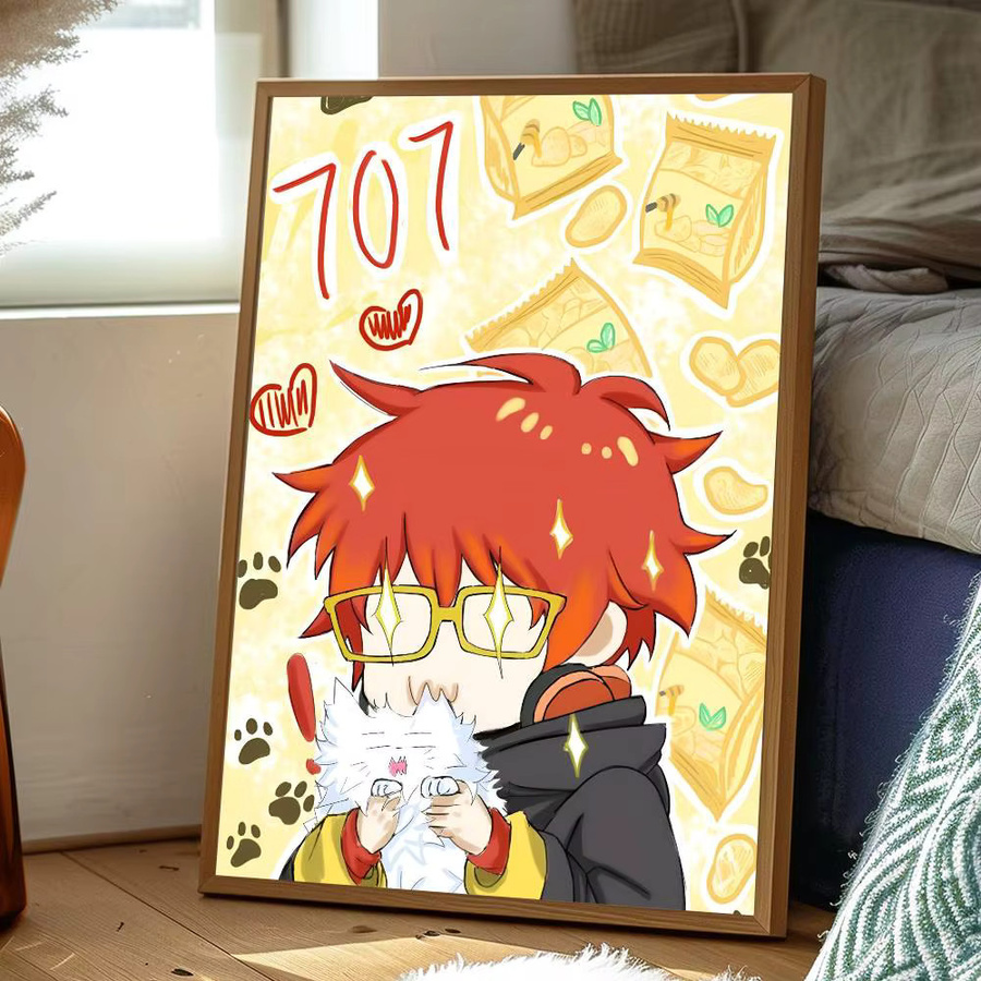 Anime M-Mystic M-Messenger Game 707 Poster, selbstklebend und wasserfest, mehrfarbig, B: 15,0 cm, H: 15,0 cm - Bild 3