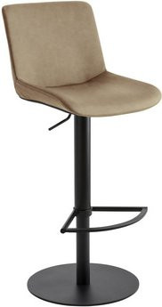 Mayer Sitzmöbel Barhocker 1387 beige höhenverstellbar mit Kunstleder und Metallgestell, Breite: 41 cm - Bild 1