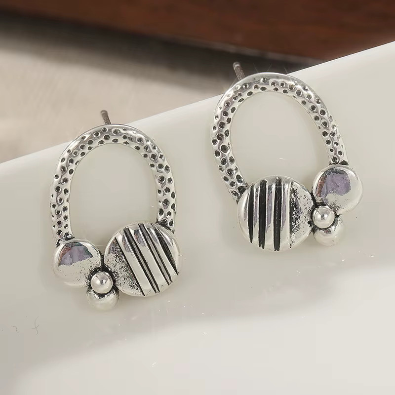 YoYo Ohrstecker, Silber, Vintage, Damen - Bild 2