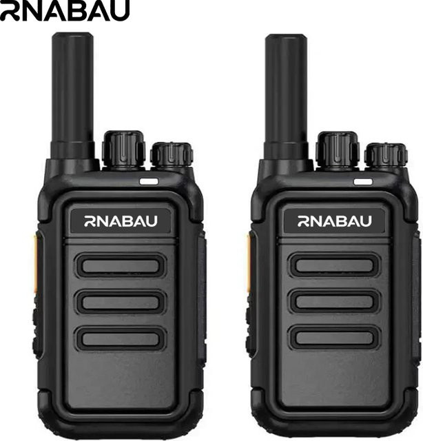 Rnabau F1 Walkie-Talkie Tragbares Zweiwege-Funkgerät UHF Transceiver-Set in Schwarz-Gelb - Bild 1