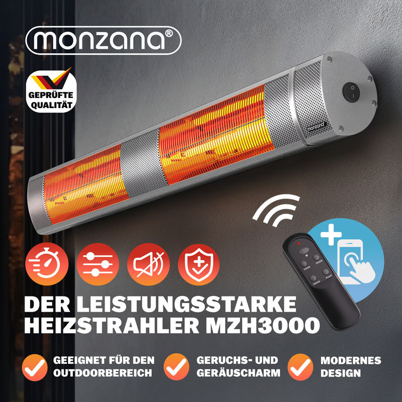 Heizstrahler MZH3000 Silber 3000W - Bild 2