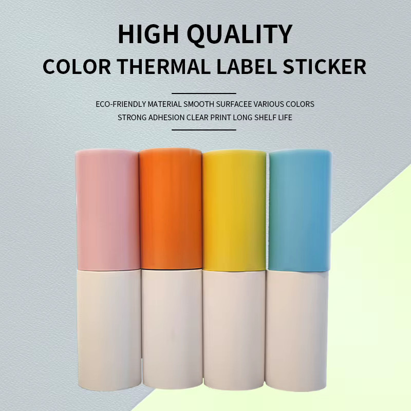 Peripage Thermo-Klebeaufkleber White Label für Foto-Drucker, 4 Rollen, B: 5,7 cm, H: 3 cm - Bild 3