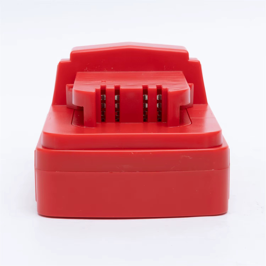 Parkside Akku-Adapter für Lidl X20V Li-Ion und Milwaukee 18V Akkus, rotes Zubehör für kabellose Elektrowerkzeuge - Bild 2