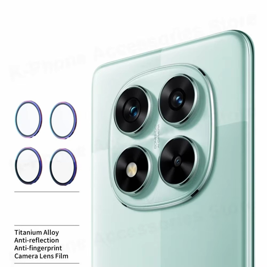 Xiaomi Kamera Glas Schutz aus Aluminium Legierung für Redmi Note 15 Pro und Redmi Note 14 Pro in Schwarz und Silber - Bild 2