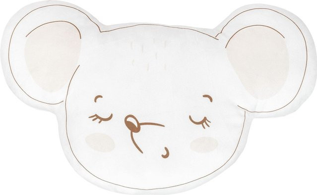 Kikkaboo Babykissen in Tierform aus Plüsch, Kuschelkissen für Babys in Weiß und Beige - Bild 1