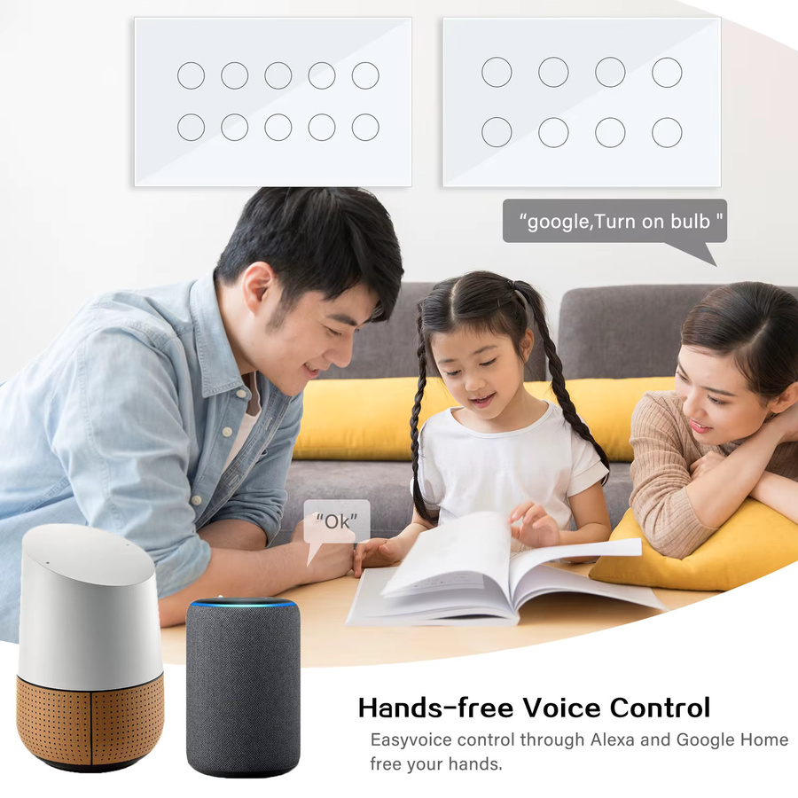Tuya WLAN Smart Touch Lichtschalter mit Glaspanel in Weiß, kompatibel mit Alexa und Google Home - Bild 4