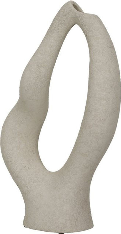 Gilde Deko-Vase Mailand aus Keramik in Grau, 2er Pack, organisch und modern, B/T/H: 10 x 28 x 40 cm - Bild 1