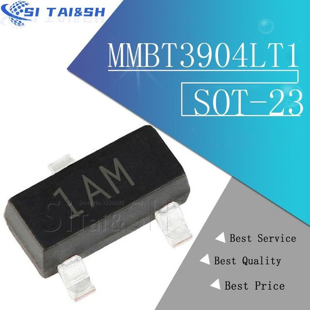Si Tai&SH MMBT3904LT1 1AM Transistor SOT-23 in Schwarz, 20 Stück - Bild 1