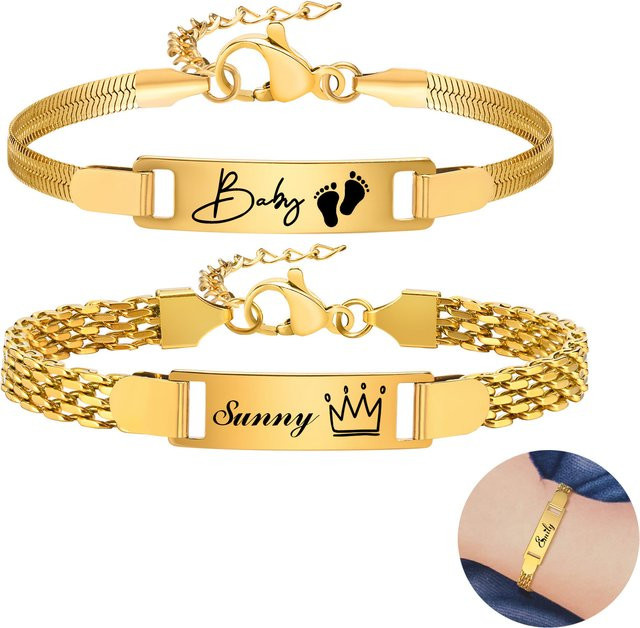 Meaeguet Armband, Edelstahl, Gold, Kinder - Bild 1