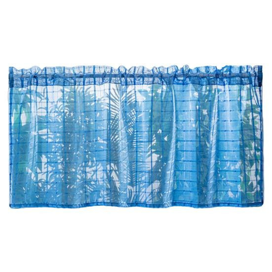 Linggo Fenstervorhang Blau, Kurzer Sichtschutz aus Polyester mit Rod Pocket - Bild 2