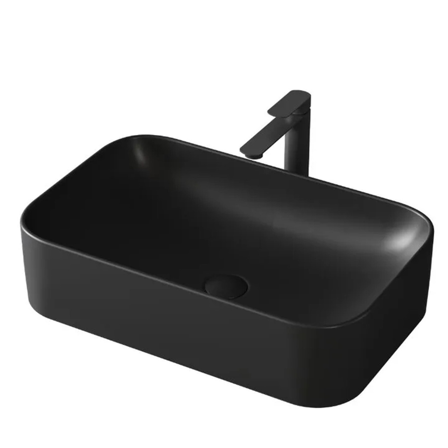 Emke Aufsatzwaschbecken aus Keramik in Grau Matt, B/T/H: 61 x 38 x 15 cm - Bild 1