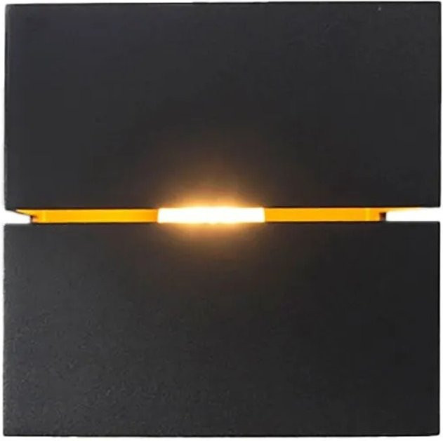 QAZQA Moderne Wandleuchte in Schwarz und Gold aus Aluminium mit Up-Down-Lichteffekt und Dimmfunktion - Bild 1