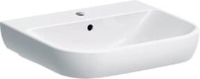 Geberit Waschtisch Smyle in Weiß mit Überlauf aus Keramik, Breite: 55 cm, Tiefe: 48 cm - Bild 1