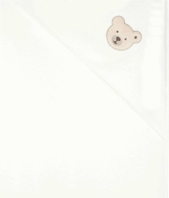 Steiff Kapuzen-Badetuch Frottee Bär in Weiss, B/H: 100 x 100 cm - Bild 1