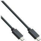 InLine USB 3.2 Gen.1x2 Kabel mit USB Typ-C Stecker auf USB Typ-C Stecker in Schwarz, Länge: 5 m - Bild 1