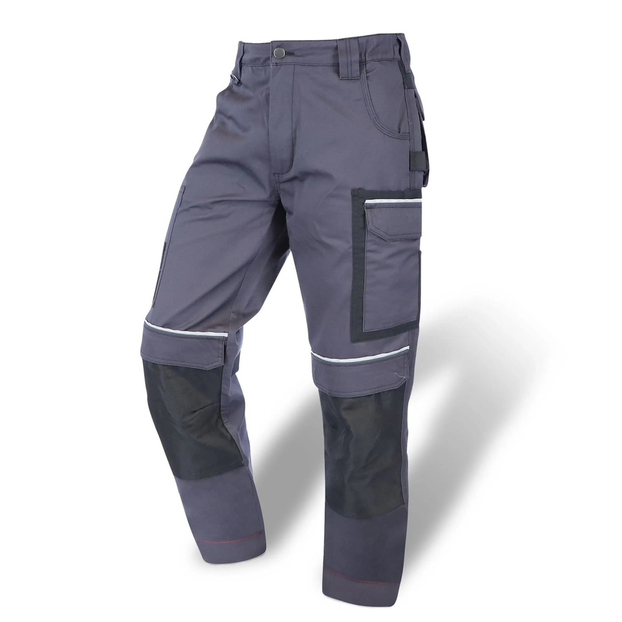 Eliworx Workwear Bundhose mit Stifttasche und Reflexstreifen in Grau - Bild 2