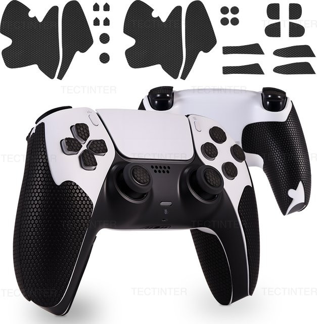 TECTINTER Anti-Rutsch Schutzaufkleber Grip Skin in Schwarz für Nintendo Switch 2, PS5 und Xbox Gamepad Controller - Bild 1