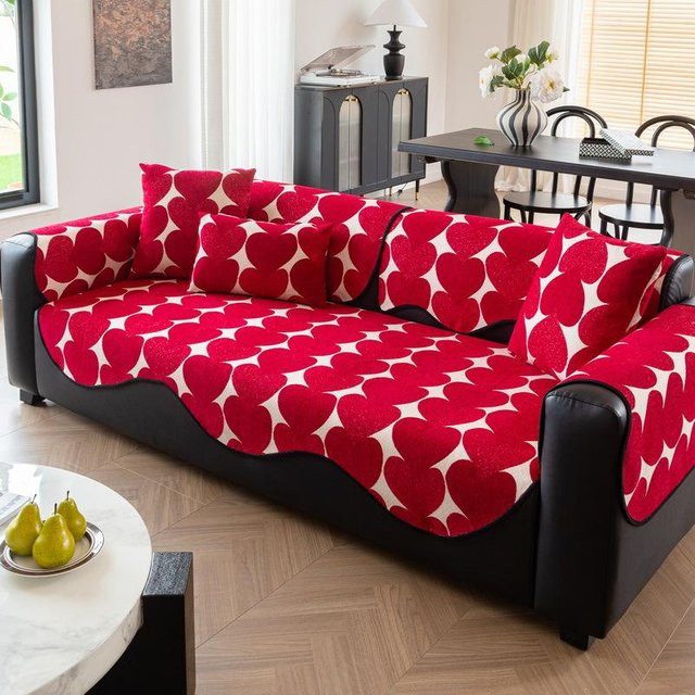 Super Six Chenille-Sofakissen mit Leopardenmuster in Jacquard-Optik, B/B: 70 x 70 cm - Bild 1