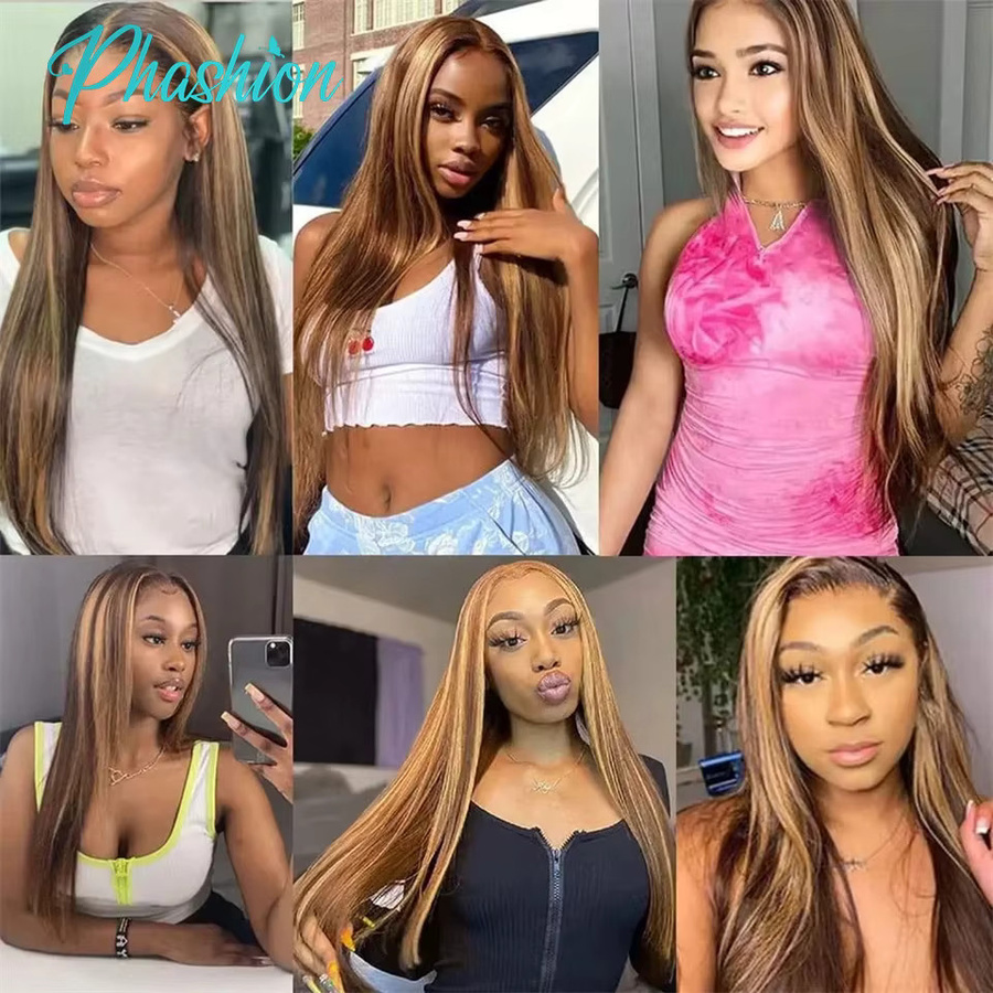 Phashion Lace Frontal Extensions, 26 Zoll, 100 % Echthaar, P4/27 - Bild 4