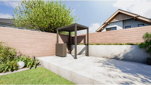 Mr. GARDENER Grillpavillon aus Aluminium und Stahl in Anthrazit und Schwarz, B/H/T: 250 x 240 x 150 cm - Bild 1