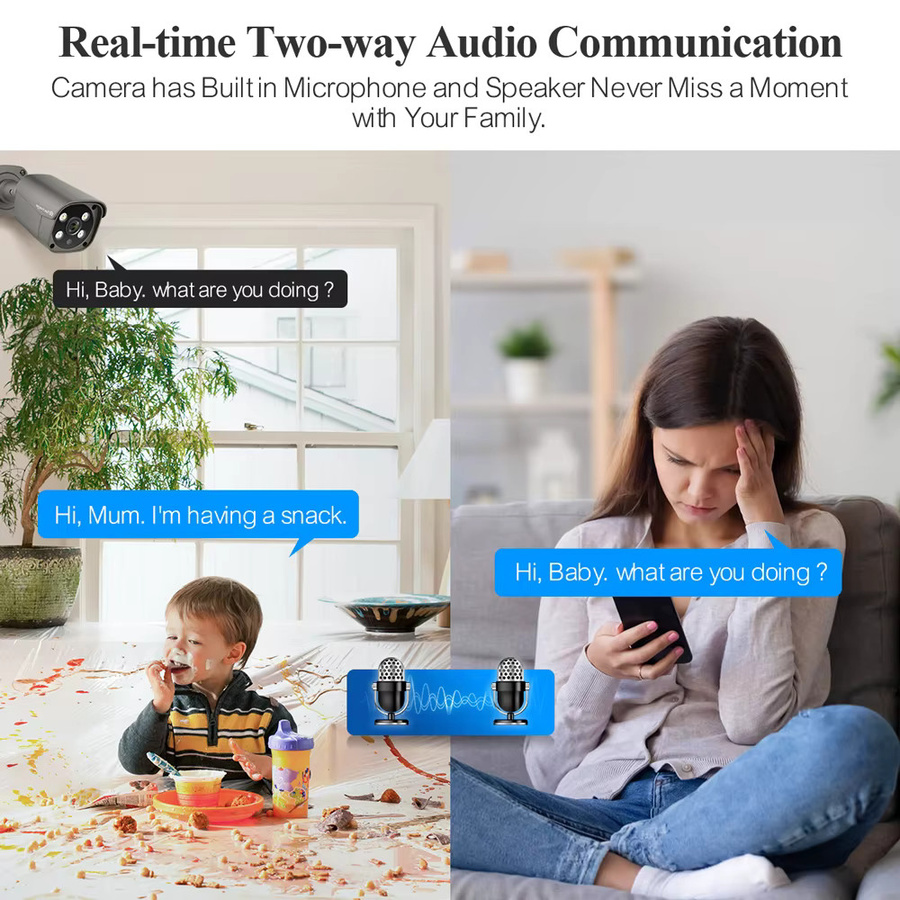 Techage 8CH 5MP HD POE CCTV Überwachungssystem mit NVR Kit und IP Outdoor Kameras inklusive Gesichtserkennung - Bild 3