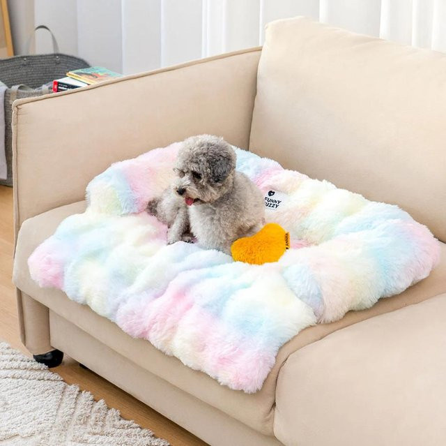 Yiran Bag Flauschiges Plüsch Hundebett als warmes Sofa für große Hunde und Katzen, Waschbar, B/T/H: 70 x 61 x 14 cm - Bild 1
