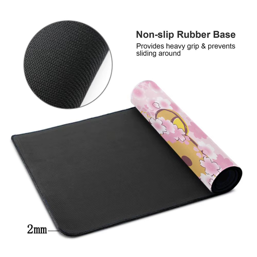 Rilakkuma Anime Mousepad in Rosa und Schwarz, rutschfeste Gummi-Mausmatte für Büro und Computer - Bild 3