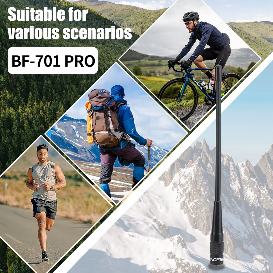 Baofeng BF-701 PRO Dual Band Antenne mit SMA-Buchse für VHF/UHF, Schwarz, kompatibel mit Baofeng UV-5R, BF-888S, UV-21 PRO, UV-5RH sowie Quansheng UV-K6 und UV-K5 - Bild 6