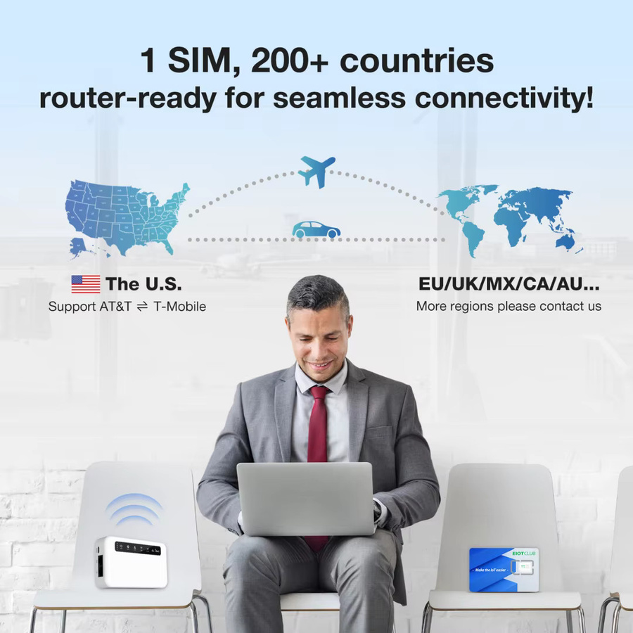 EIOTCLUB Internationale SIM-Karte mit 5 GB Datenvolumen für 30 Tage, Global Travel SIM mit 5G und 4G Abdeckung in über 200 Ländern - Bild 2