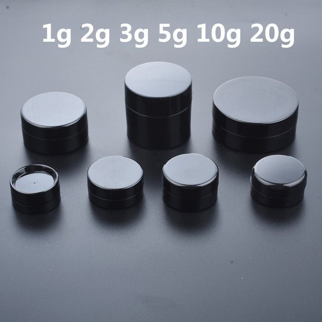 June Ray Creme Tiegel, Schwarz, Glas, 50 Stück/Los - Bild 1