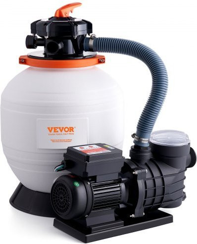 VEVOR Sandfilterpumpe für Aufstellpools, 450W Filtersystem mit 6-Wege-Ventil und Siebkorb, 13.000 L/H, 350 mm Durchmesser - Bild 1