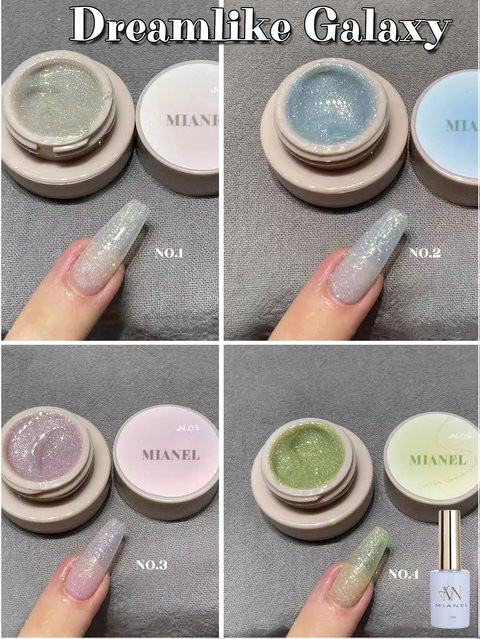 MIANEL Gel Nagellack, Blau-Grün, Schimmernd, 12 ml - Bild 1