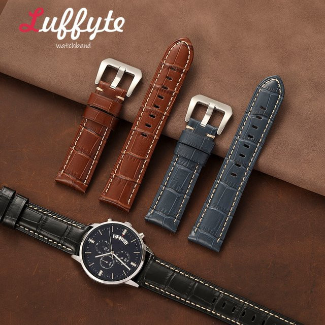 Luffyte Uhrenarmband Echtleder, Vintage, Herren - Bild 1