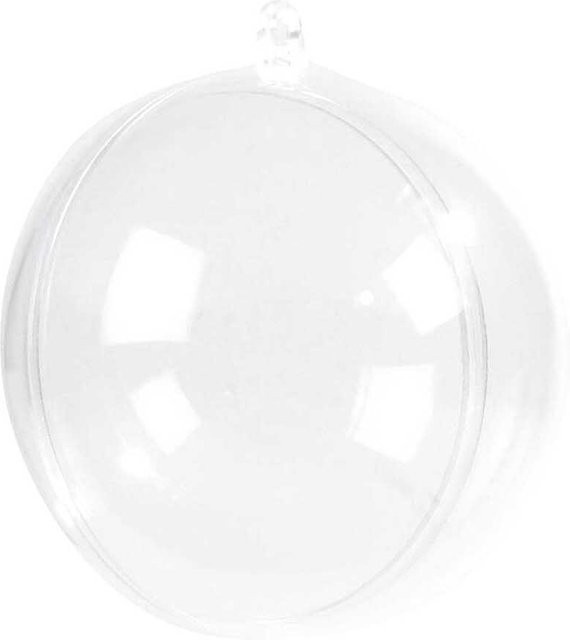 Rico Design Weihnachtskugel aus Kunststoff in Transparent, Durchmesser: 7 cm - Bild 1