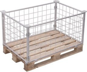 VARIOfit Palettenaufsatz Typ 62 verzinkt silber B/T: 120 x 100 cm, Höhe: 40 cm - Bild 1