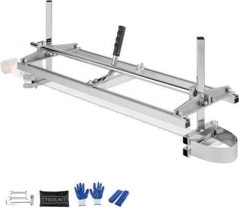 VEVOR Tragbares Sägewerk aus verzinktem Stahl in Silber für Kettensägeschienen von 35,6 cm bis 91,4 cm mit einer Schnittstärke von 0,5 cm bis 30 cm - Bild 1