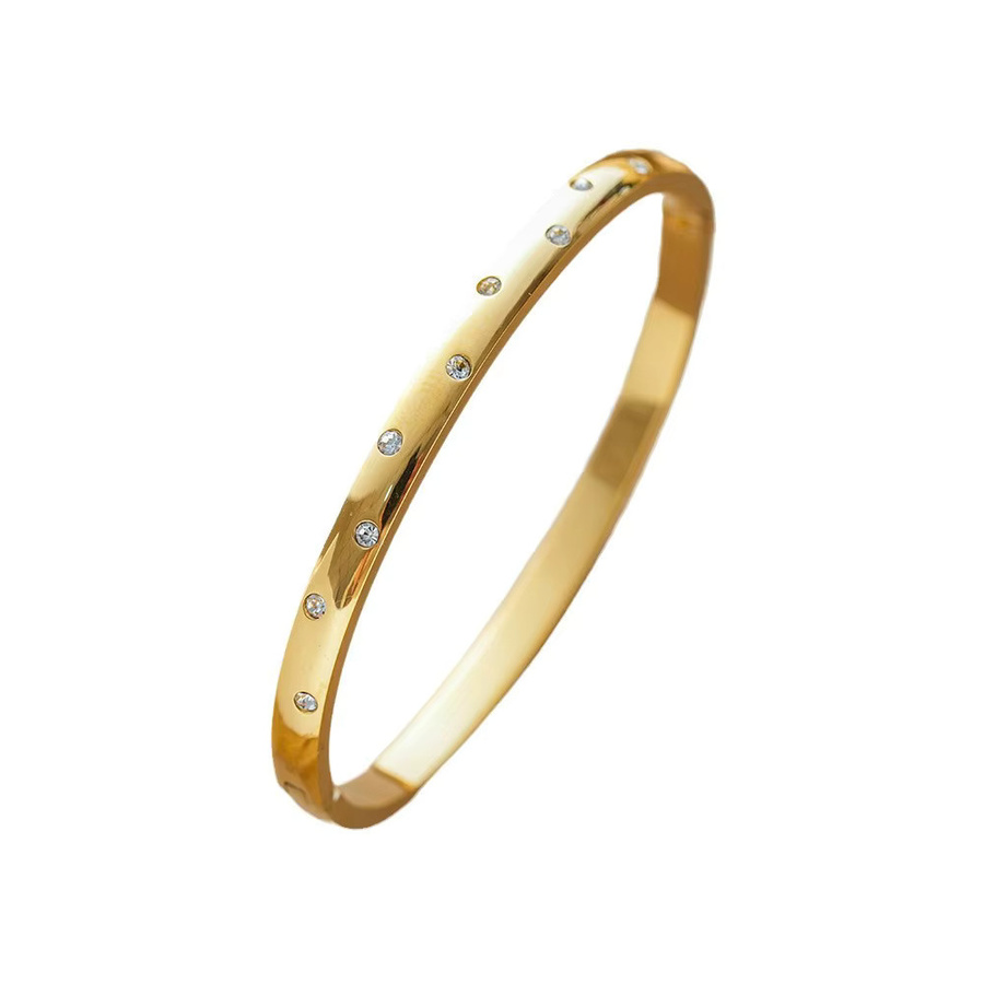 Yupsk Armband Edelstahl, Zirkonia, Gold, Damen - Bild 2