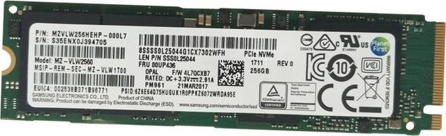 Lenovo SSD ASM 256GB M.2 2280 PCIe 3x4 in Schwarz - Bild 1